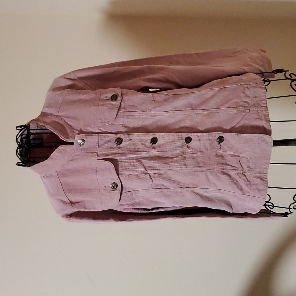 For Joseph pink corduroy button down shirt size M